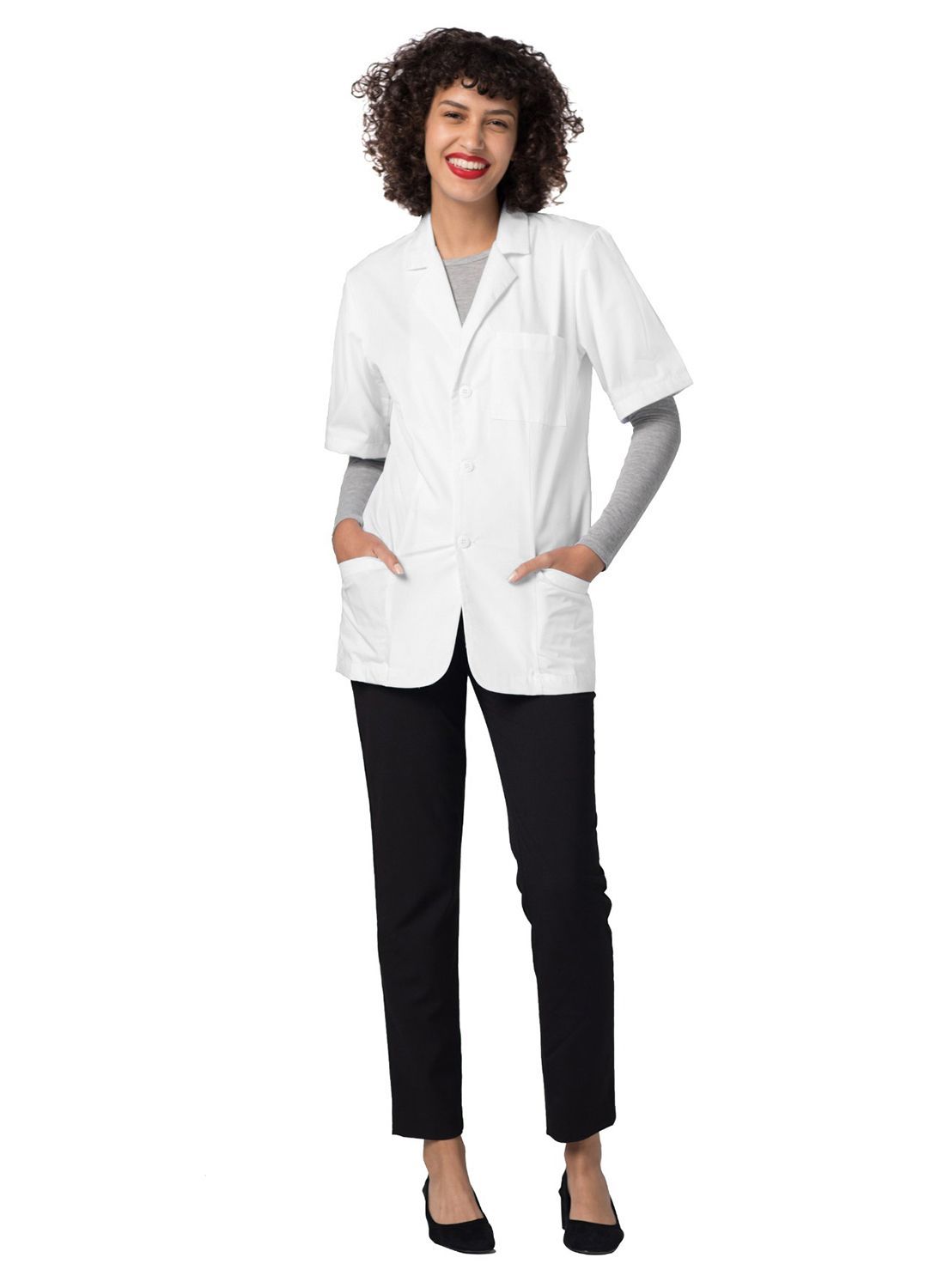 Adar Universal Unisex 31" Short Sleeve Consultation Coat