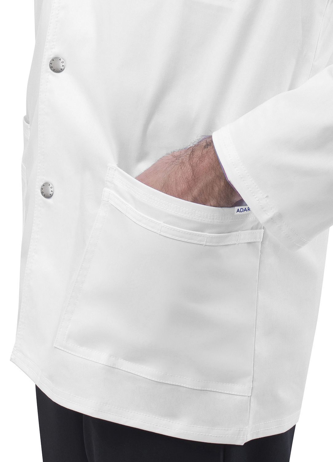 Adar Universal STRETCH Mens 31" Snap Front Lab Coat