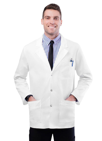 Adar Universal STRETCH Mens 31" Snap Front Lab Coat