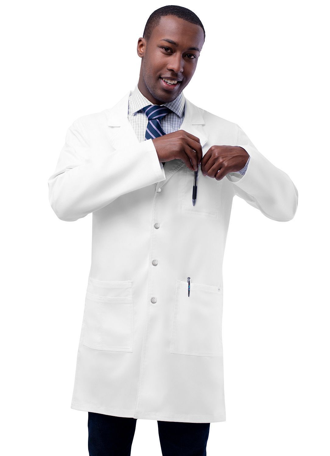 Adar Universal STRETCH Unisex 36" Snap Front Lab Coat