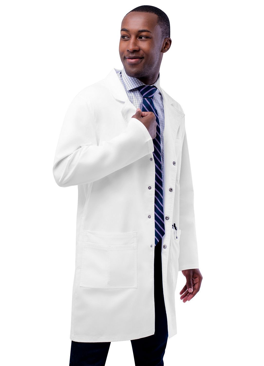 Adar Universal STRETCH Unisex 36" Snap Front Lab Coat