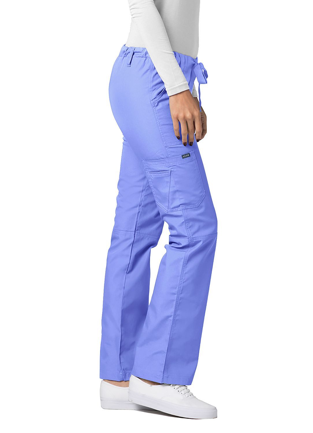 Adar Universal Low-Rise Multipocket Drawstring Straight Leg Pants