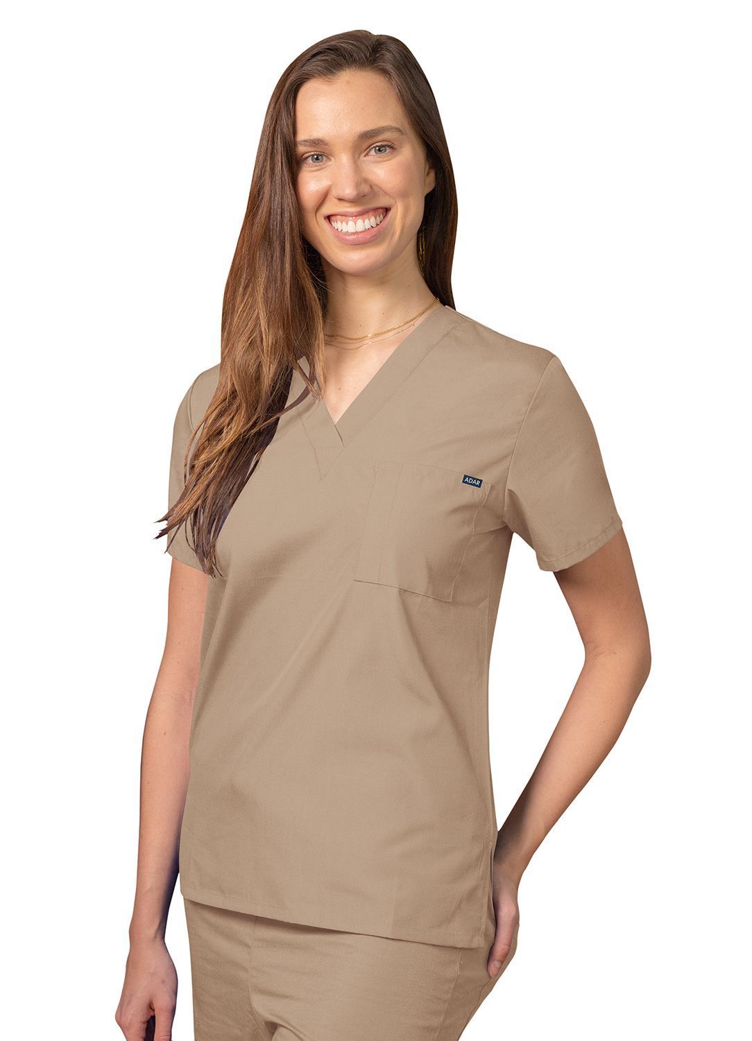 Adar Universal Unisex V Neck Tunic 1 Pocket