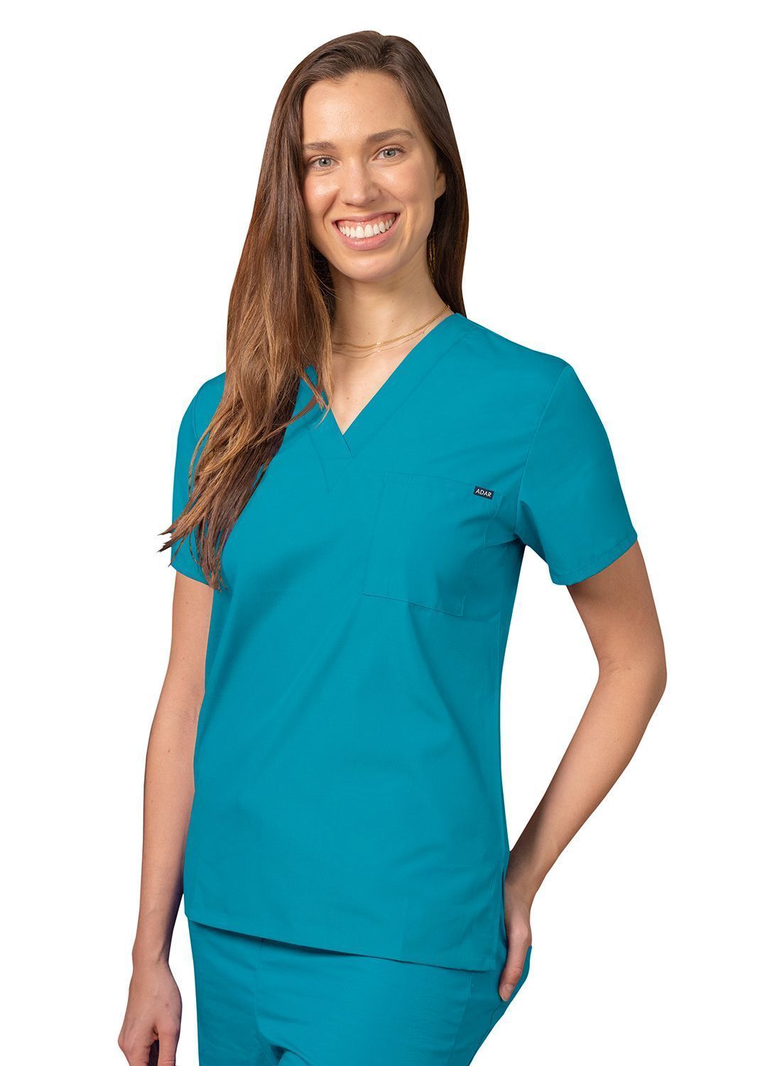 Adar Universal Unisex V Neck Tunic 1 Pocket