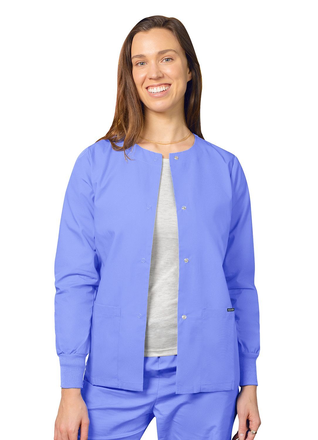 Adar Universal Round Neck Warm-Up Jacket