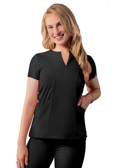 ADAR Addition Women's Notched V-neck Scrub Top