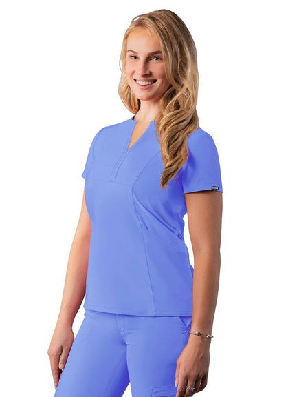 ADAR Addition Women's Notched V-neck Scrub Top