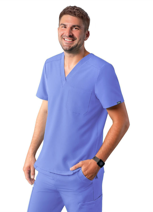 ADAR Addition Men's Classic V-Neck Scrub Top