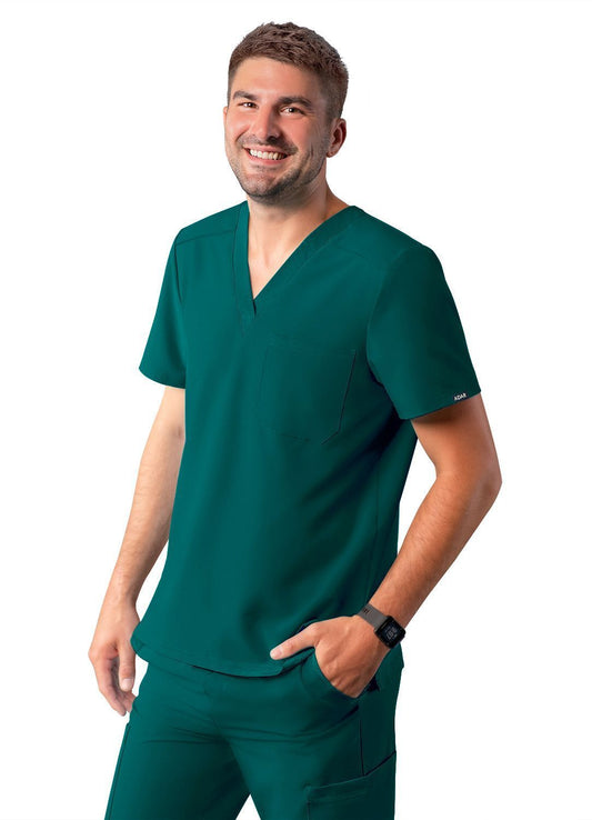 ADAR Addition Men's Classic V-Neck Scrub Top