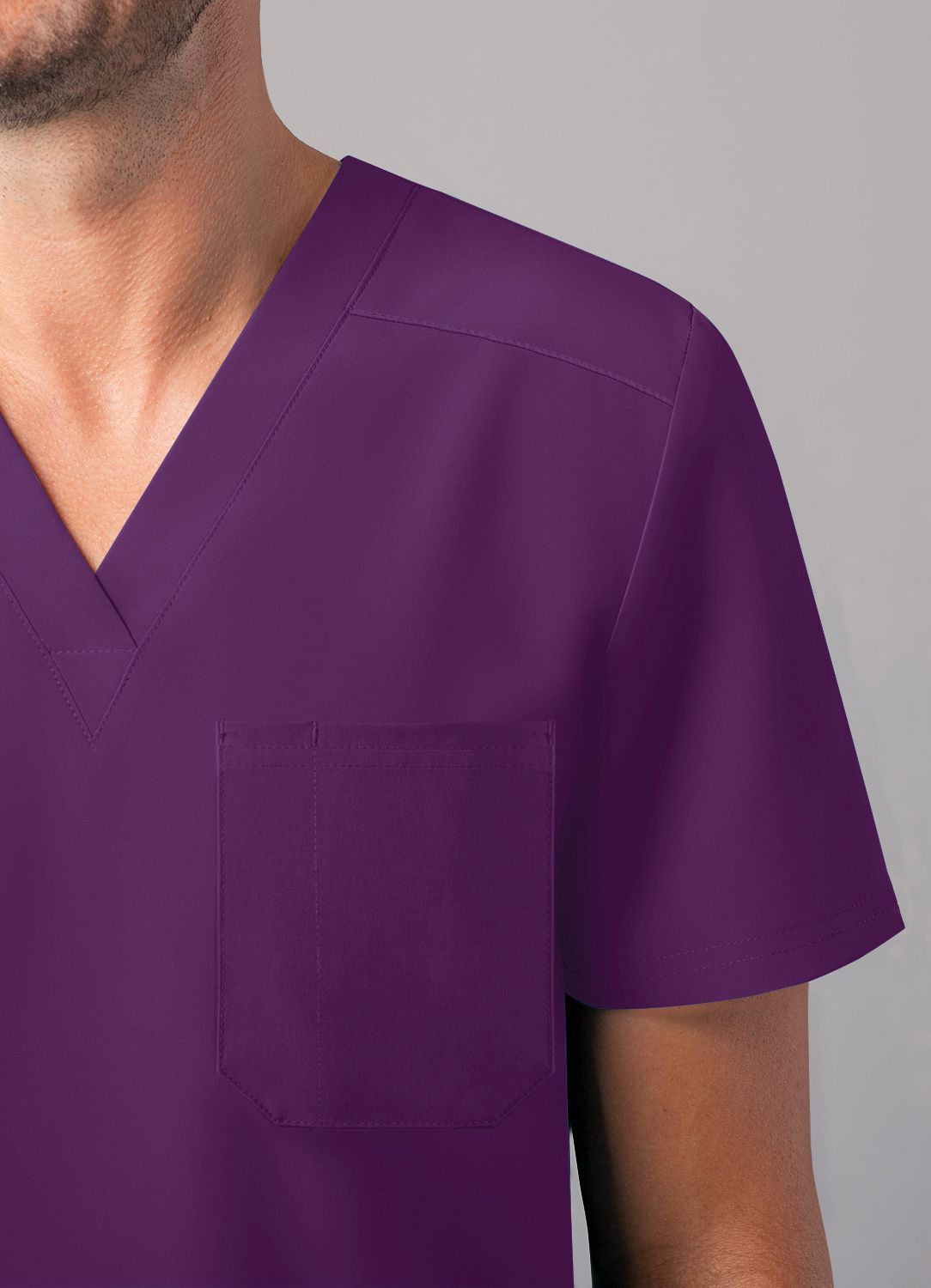 ADAR Addition Men's Classic V-Neck Scrub Top