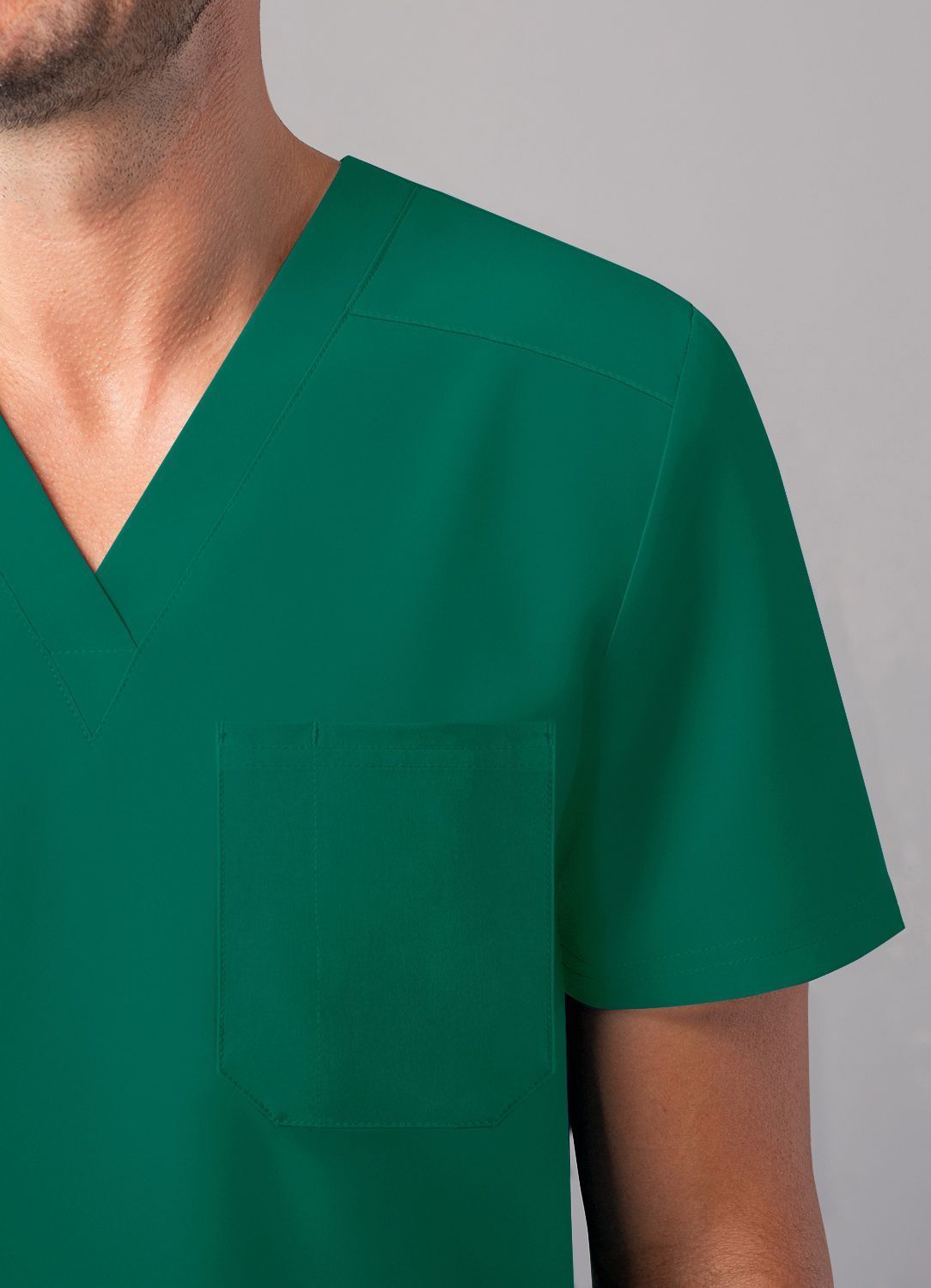 ADAR Addition Men's Classic V-Neck Scrub Top