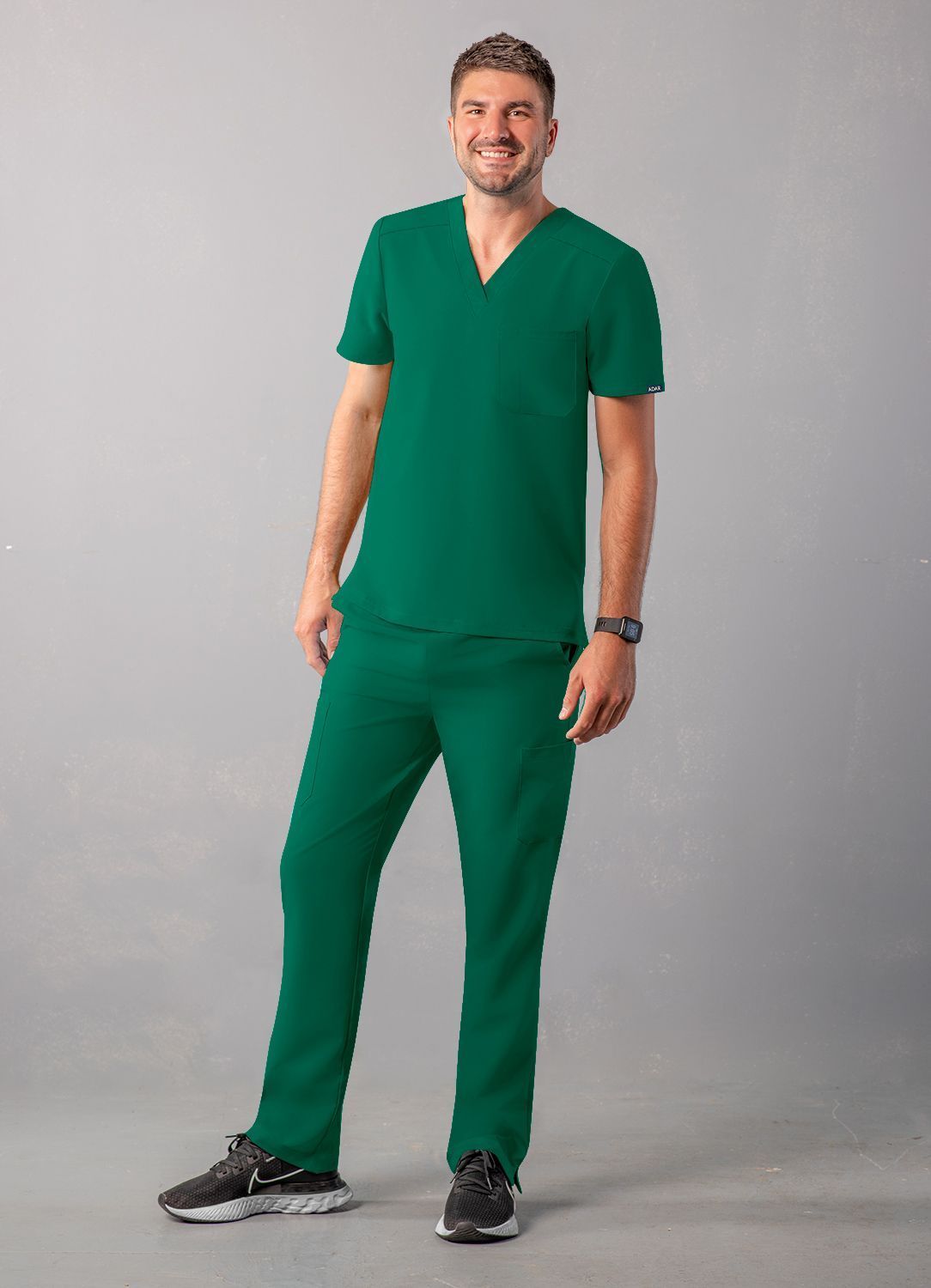 ADAR Addition Men's Classic V-Neck Scrub Top