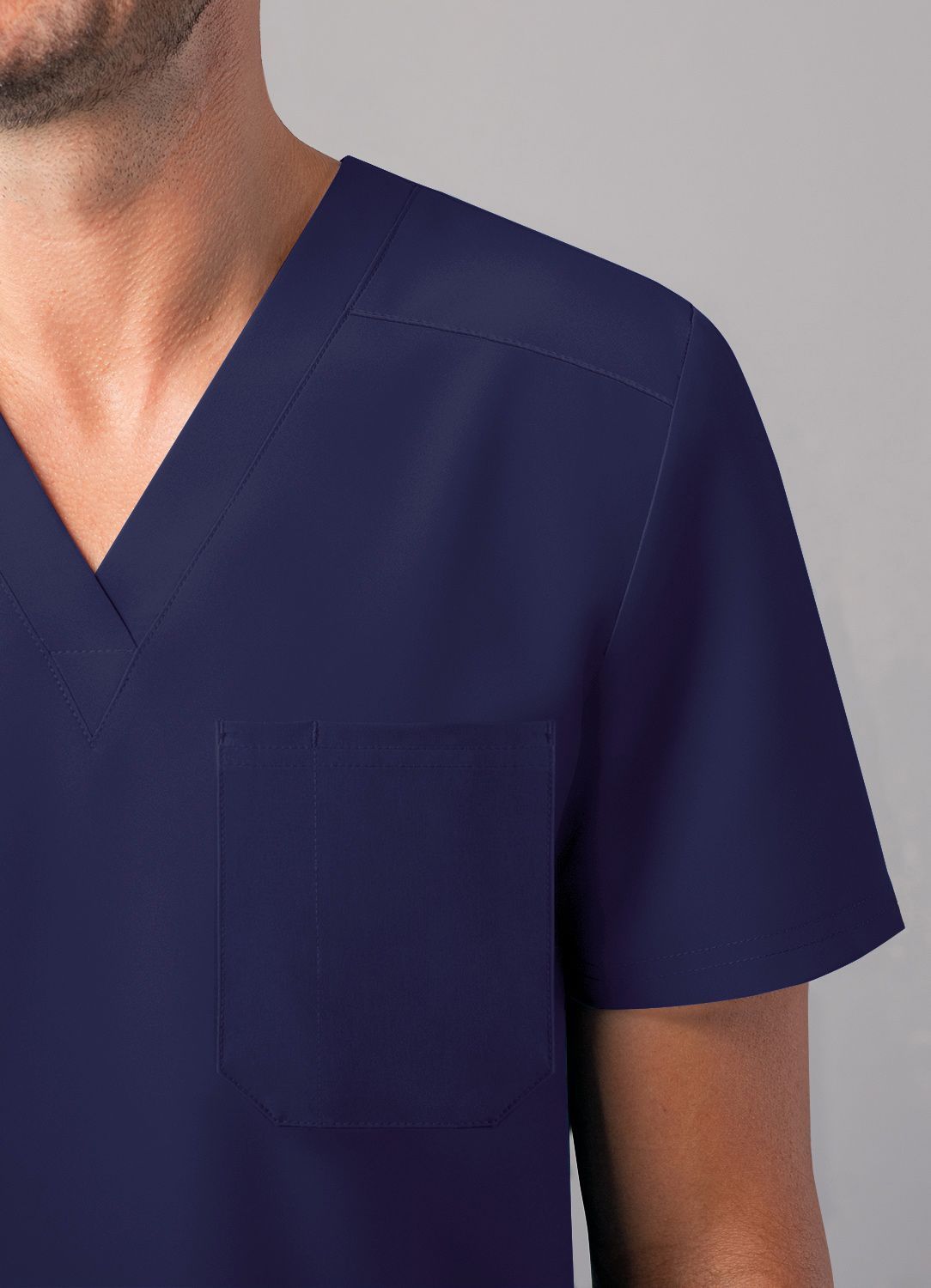 ADAR Addition Men's Classic V-Neck Scrub Top