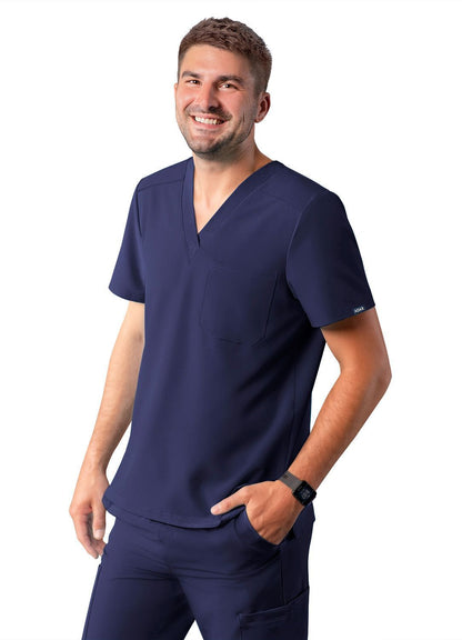 ADAR Addition Men's Classic V-Neck Scrub Top