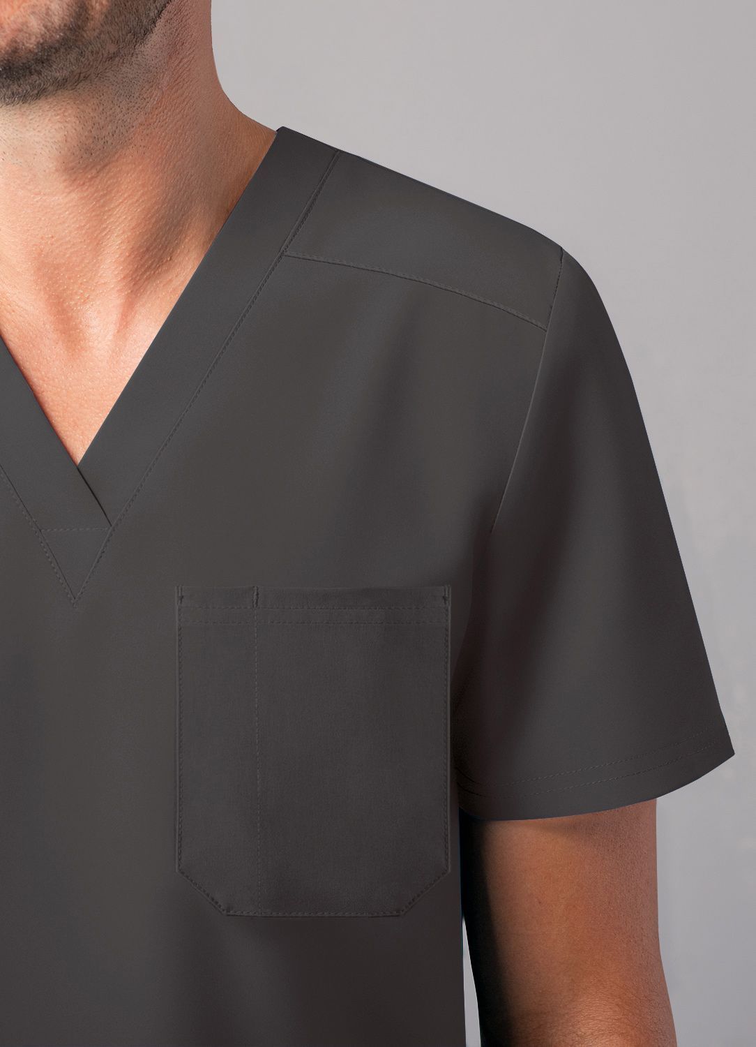 ADAR Addition Men's Classic V-Neck Scrub Top