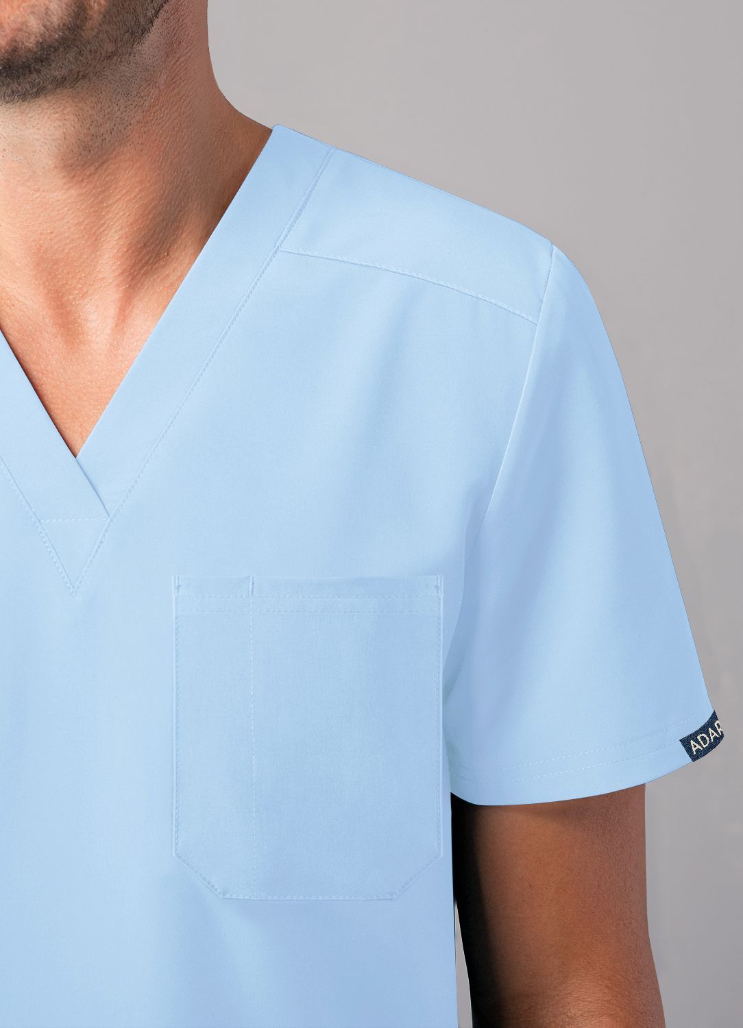 ADAR Addition Men's Classic V-Neck Scrub Top