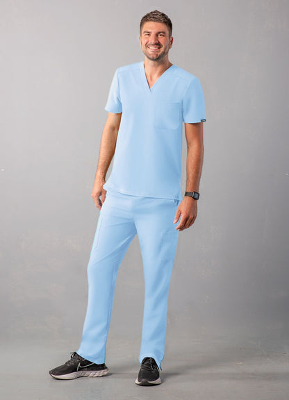 ADAR Addition Men's Classic V-Neck Scrub Top