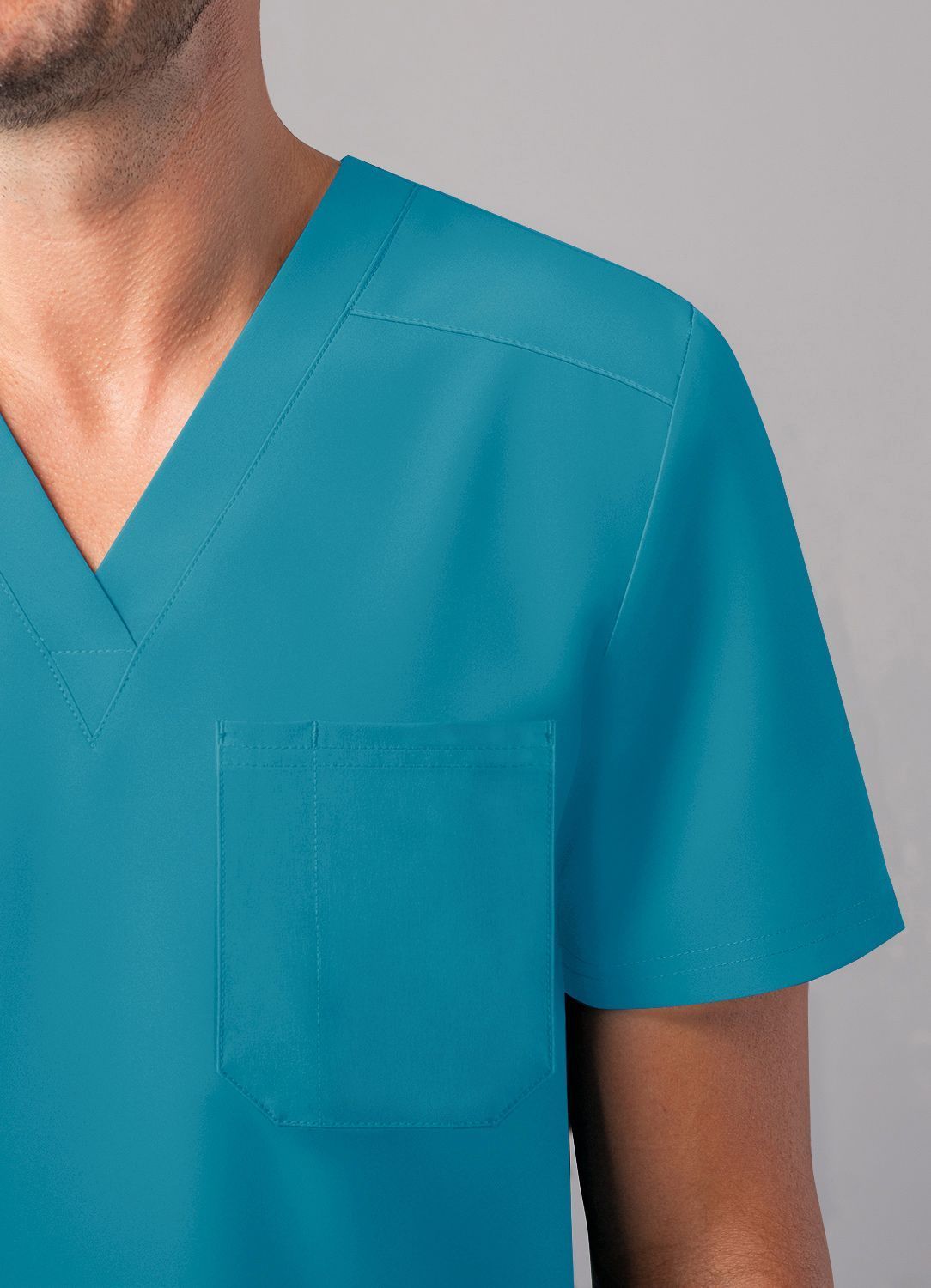 ADAR Addition Men's Classic V-Neck Scrub Top