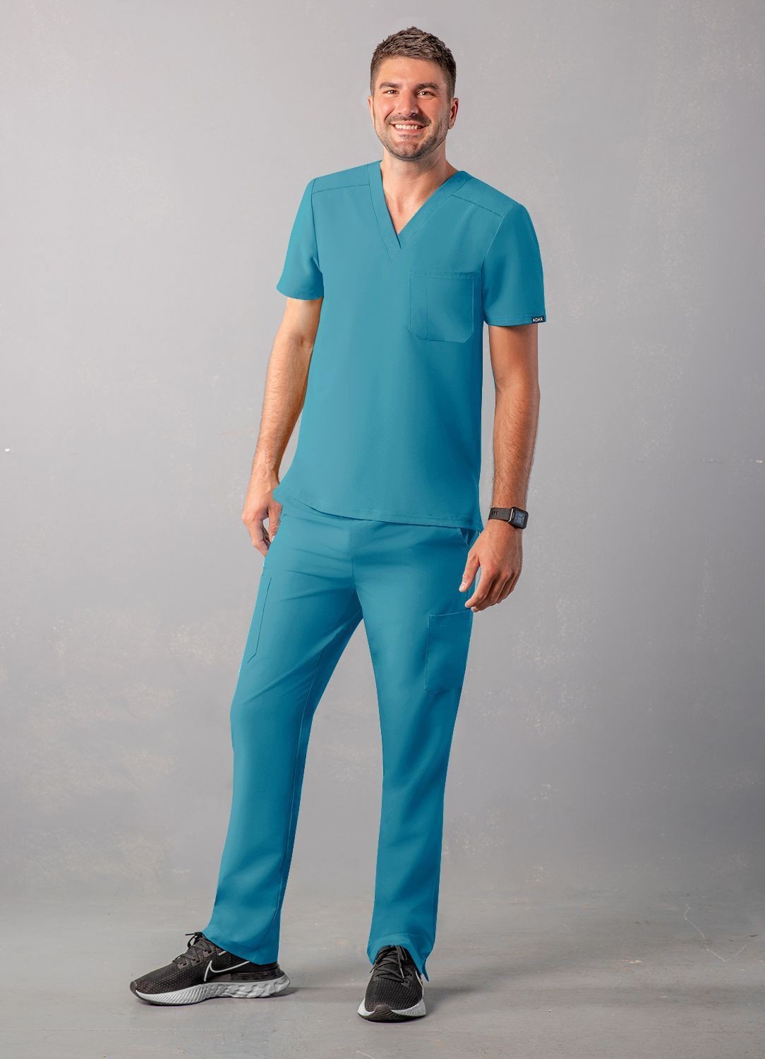 ADAR Addition Men's Classic V-Neck Scrub Top