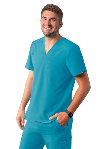 ADAR Addition Men's Classic V-Neck Scrub Top