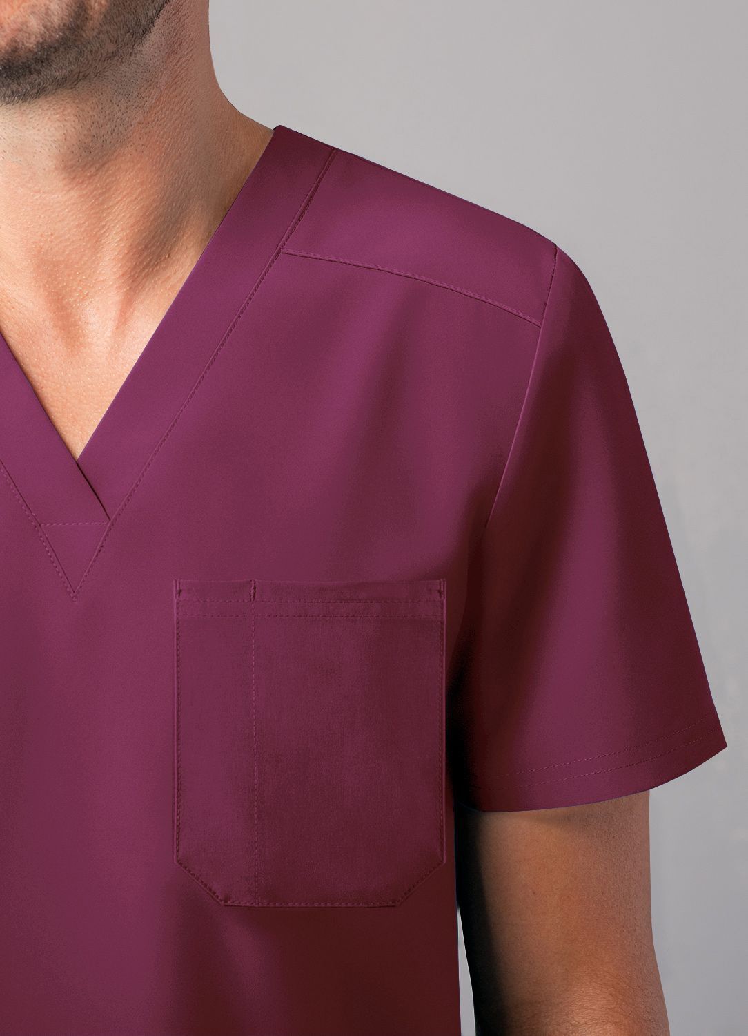 ADAR Addition Men's Classic V-Neck Scrub Top