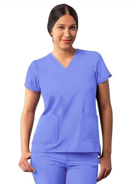 ADAR Addition Women's Modern V-Neck Scrub Top