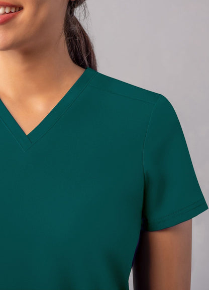 ADAR Addition Women's Modern V-Neck Scrub Top