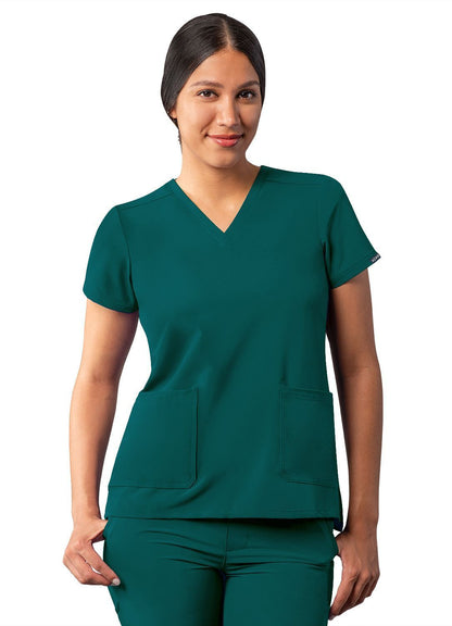 ADAR Addition Women's Modern V-Neck Scrub Top