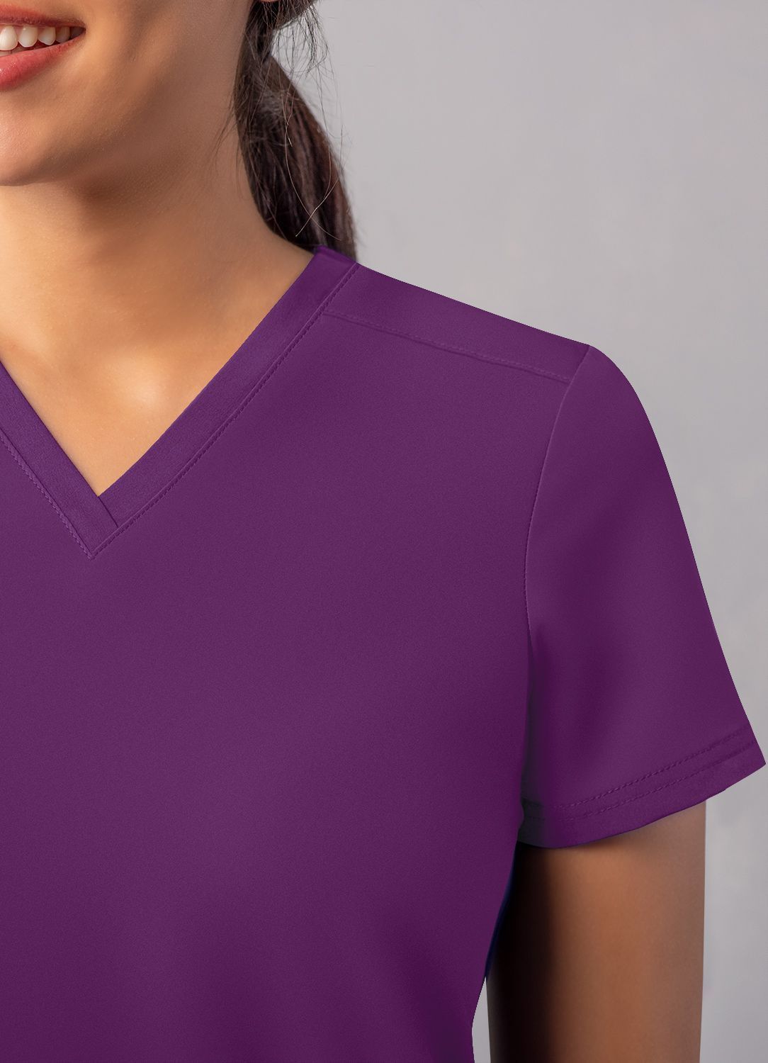 ADAR Addition Women's Modern V-Neck Scrub Top