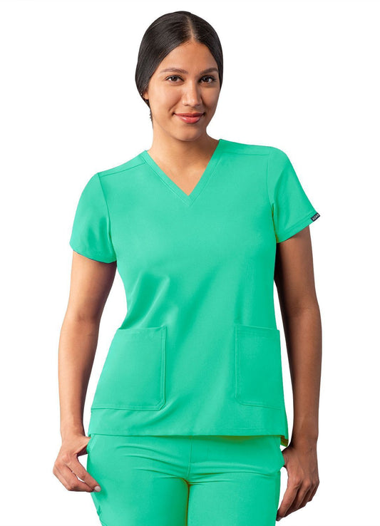 ADAR Addition Women's Modern V-Neck Scrub Top