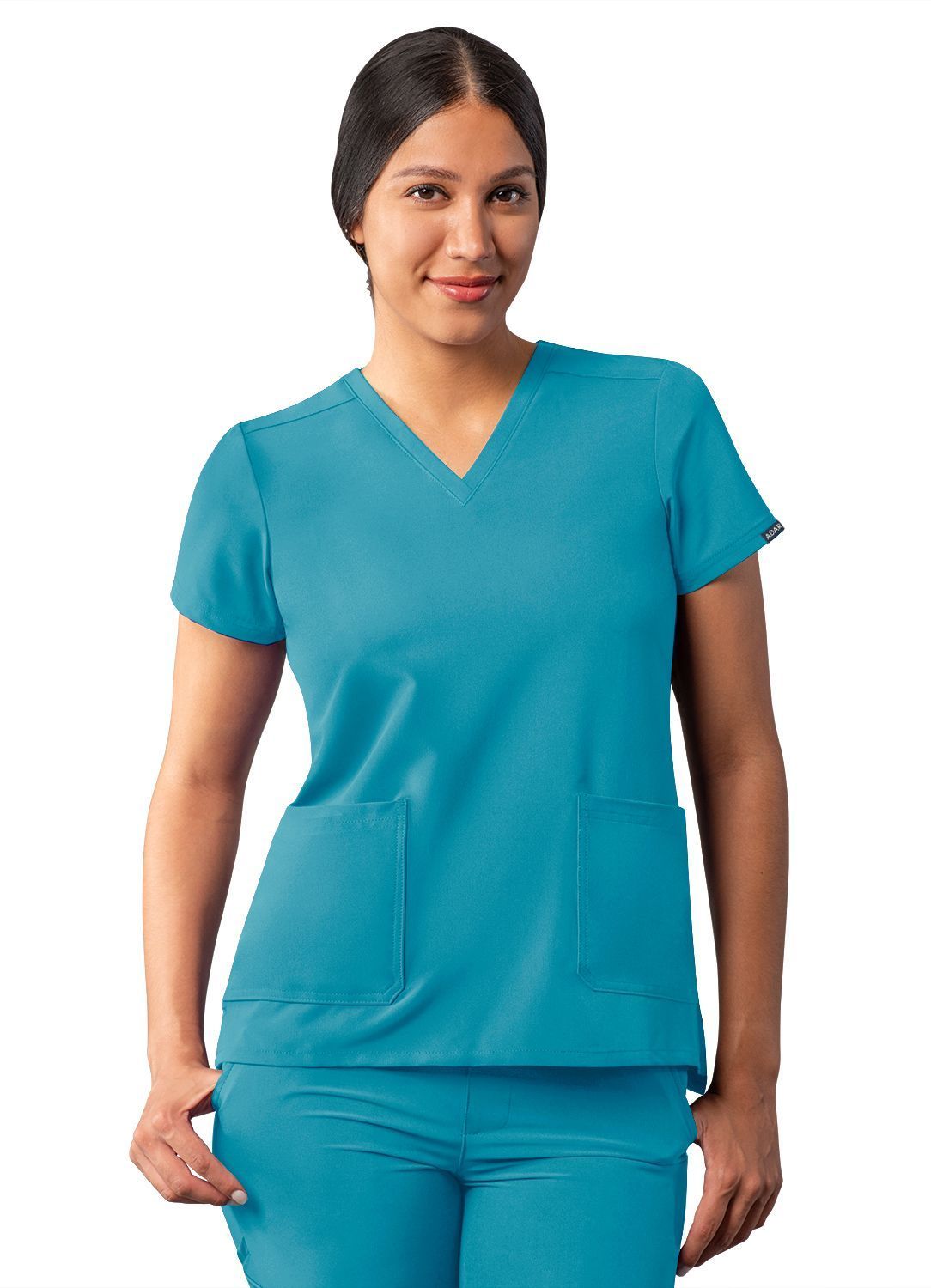 ADAR Addition Women's Modern V-Neck Scrub Top