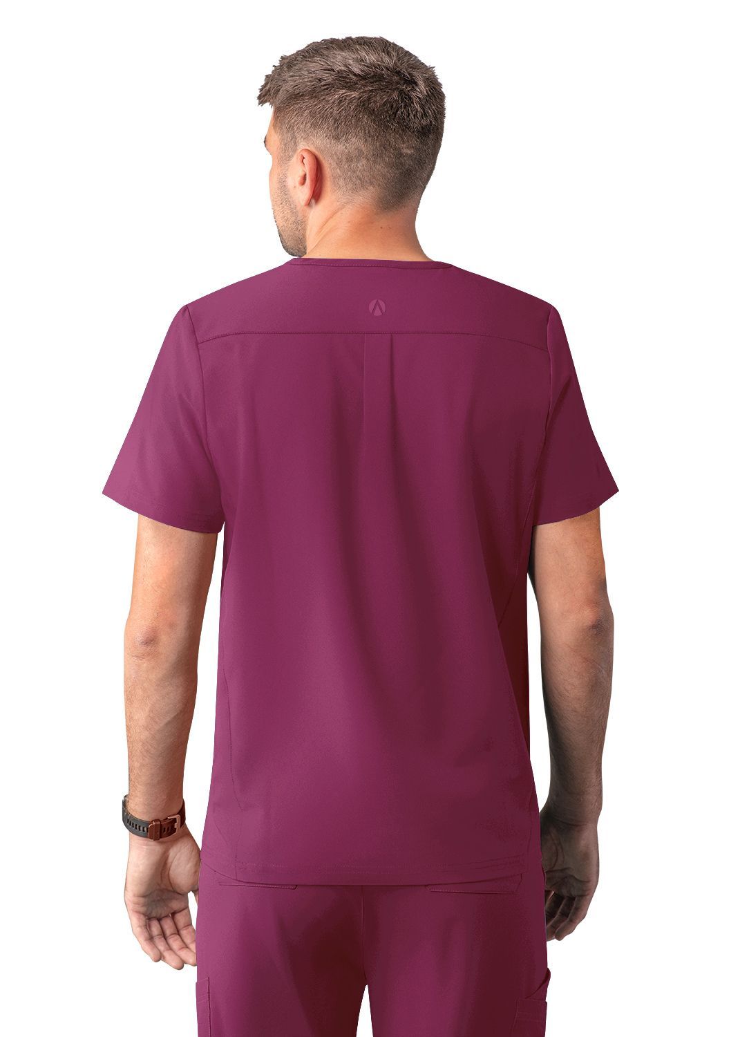 ADAR Addition Men's Modern Multi-pocket V-Neck Scrub Top