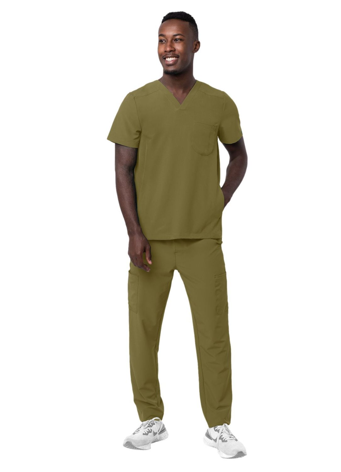 ADAR Addition Men's Go-Everyday Cargo Scrub Set