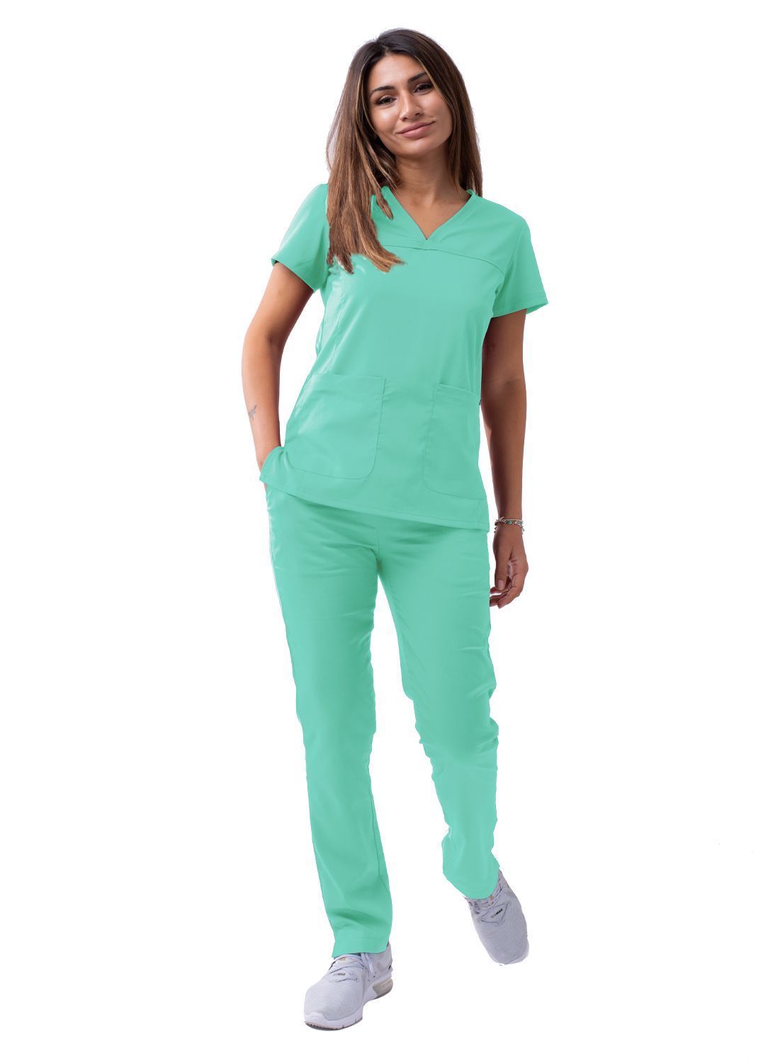 ADAR Pro Womens Sweetheart V-neck Scrub Top