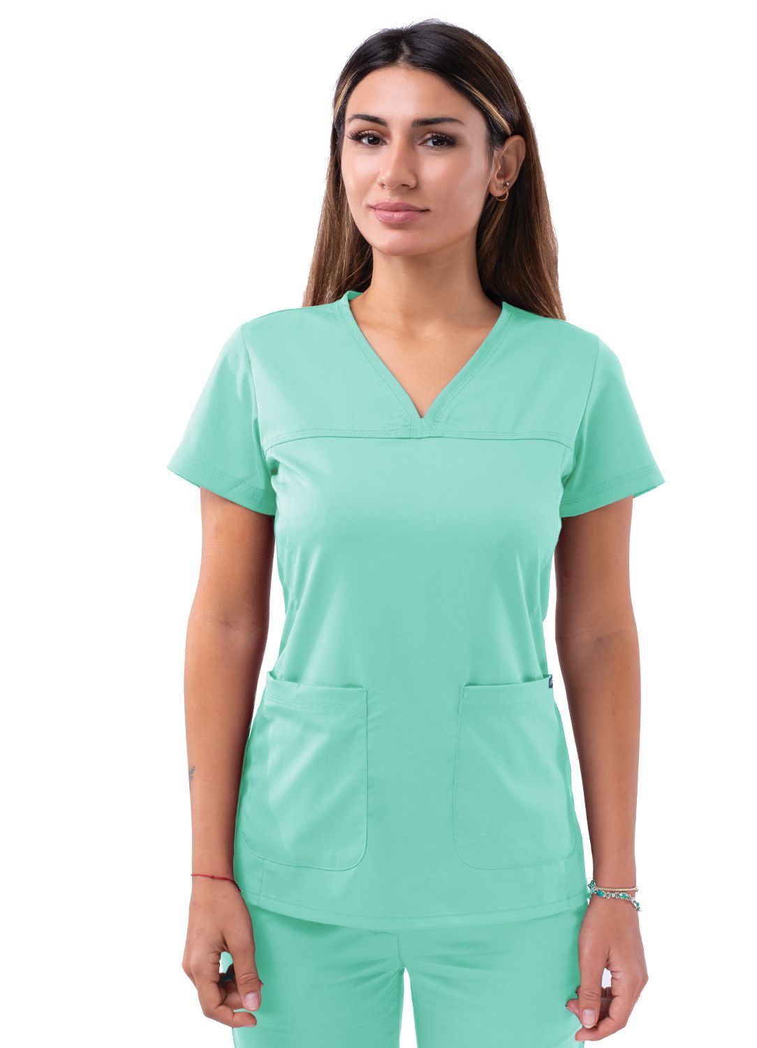 ADAR Pro Womens Sweetheart V-neck Scrub Top