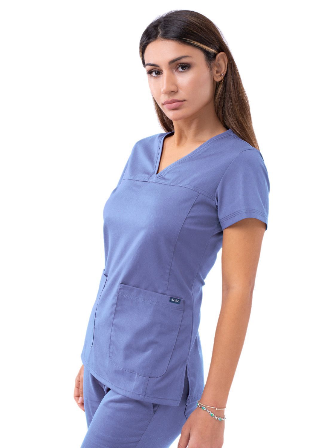 ADAR Pro Womens Sweetheart V-neck Scrub Top