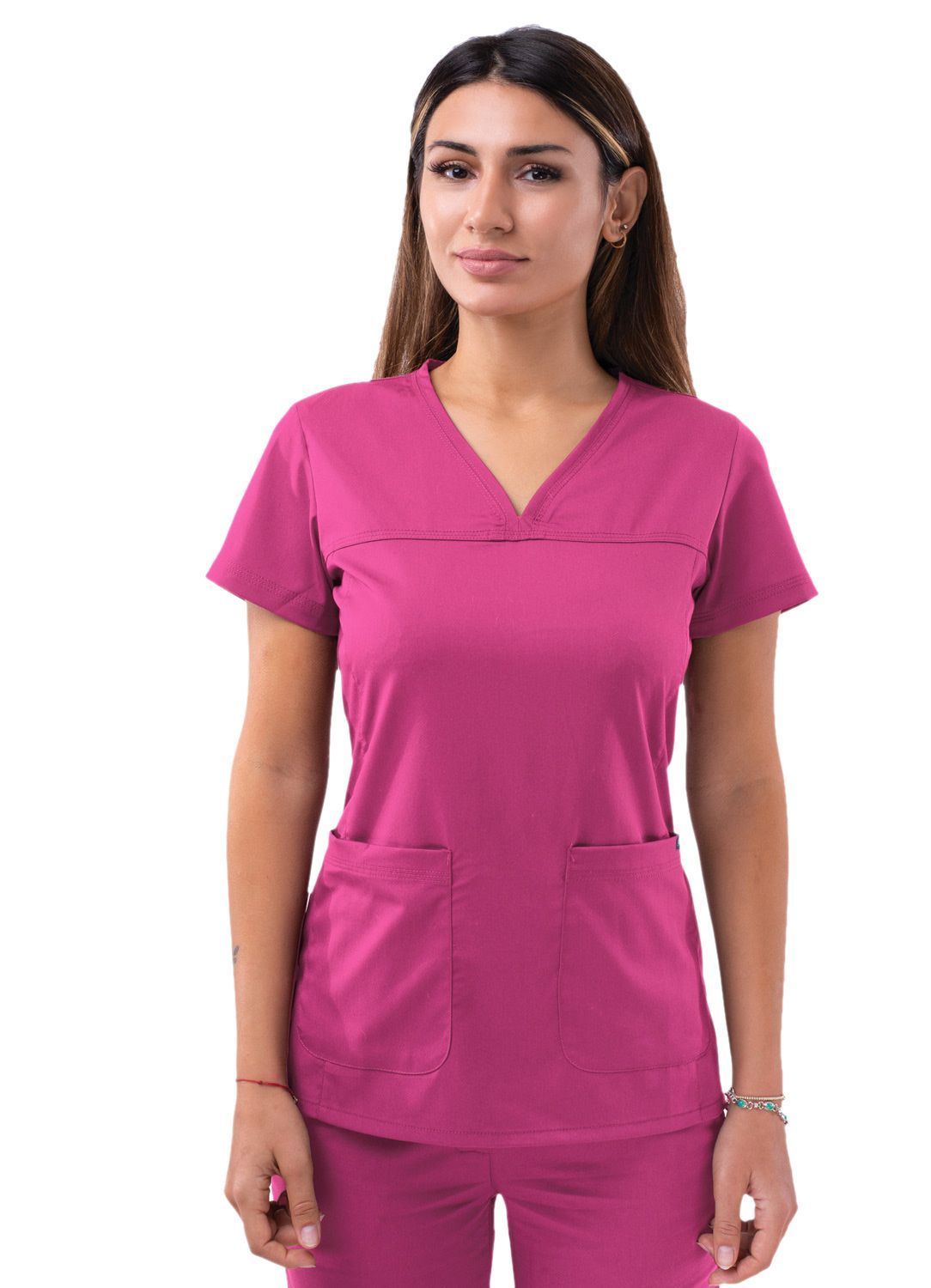 ADAR Pro Womens Sweetheart V-neck Scrub Top