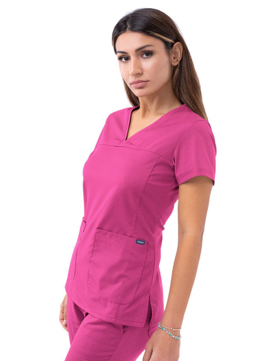 ADAR Pro Womens Sweetheart V-neck Scrub Top