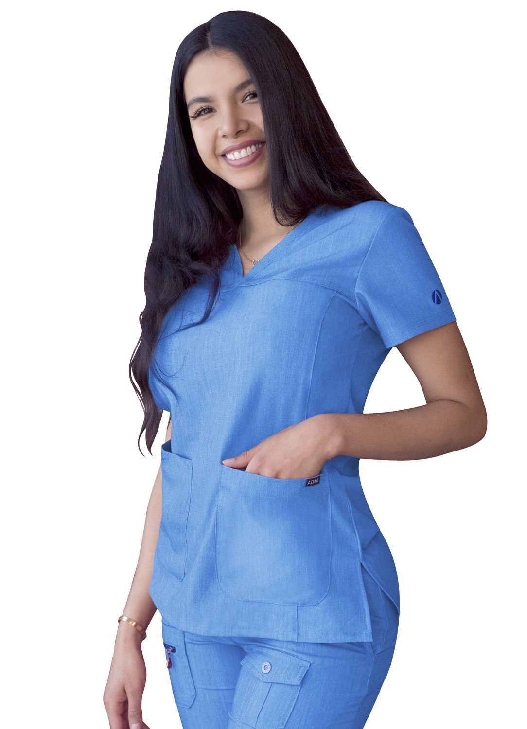 ADAR Pro Women's Sweetheart V-neck Scrub Top