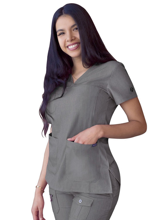 ADAR Pro Women's Sweetheart V-neck Scrub Top