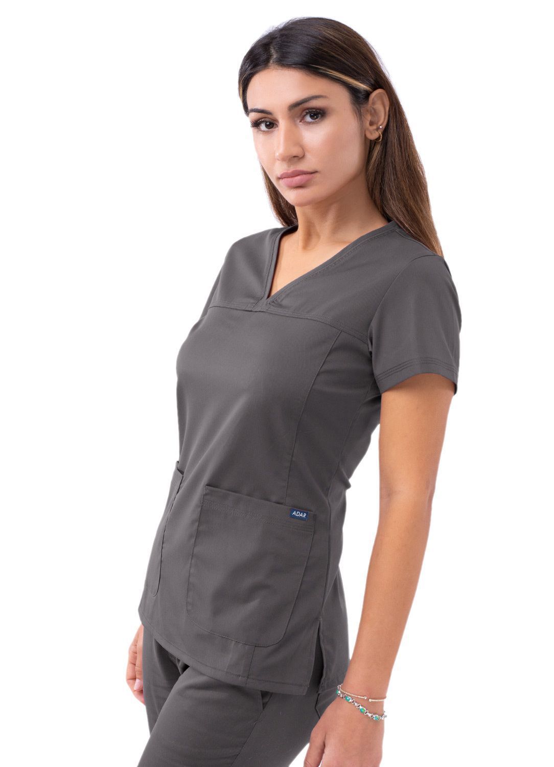 ADAR Pro Womens Sweetheart V-neck Scrub Top