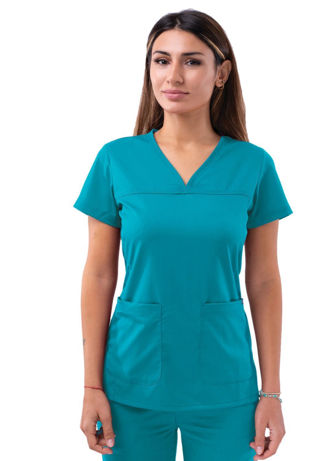 ADAR Pro Womens Sweetheart V-neck Scrub Top