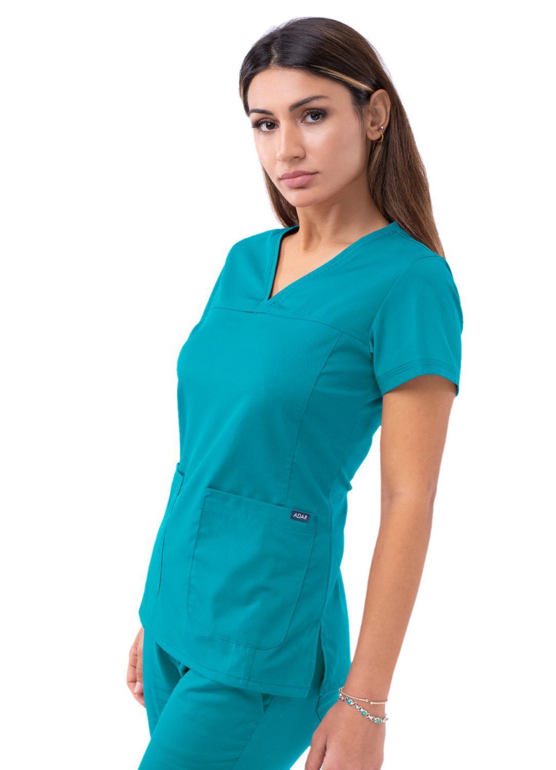 ADAR Pro Womens Sweetheart V-neck Scrub Top