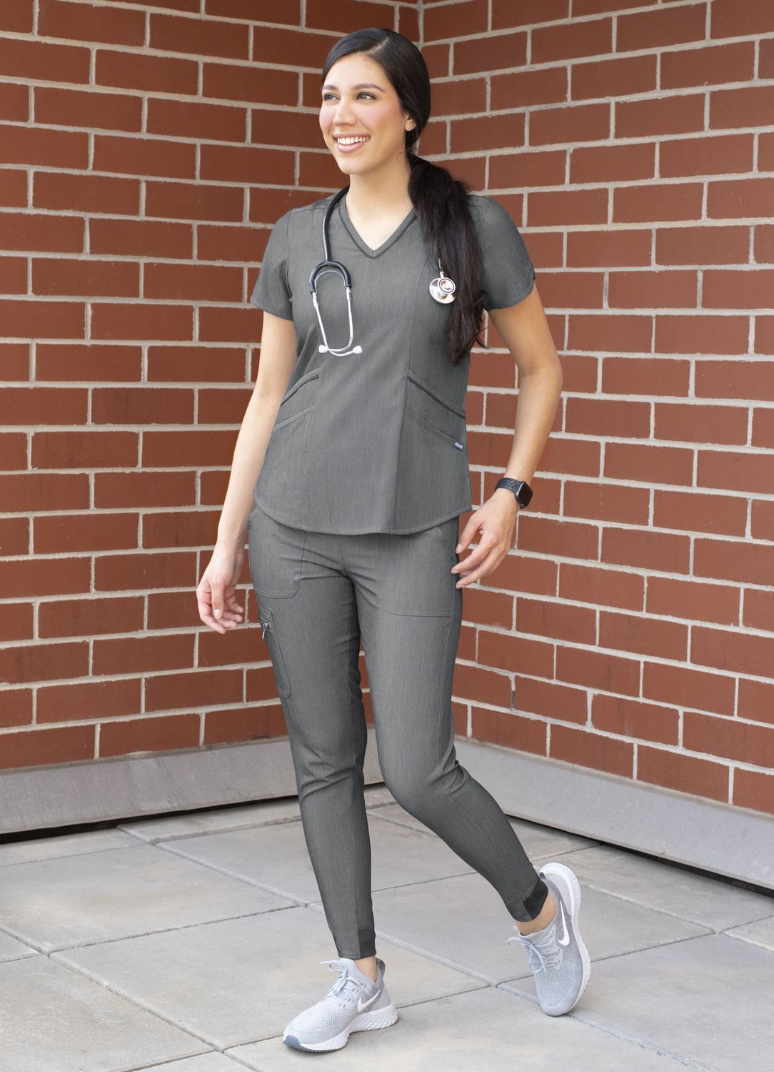 ADAR Pro Women's Modern Athletic Jogger Scrub Set