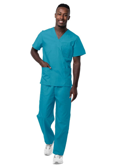 Sivvan Unisex V-Neck/Drawstring Pant Scrub Set