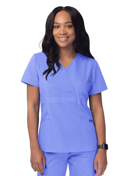 Sivvan Women's Mock Wrap Top/Cargo Pant Scrub Set