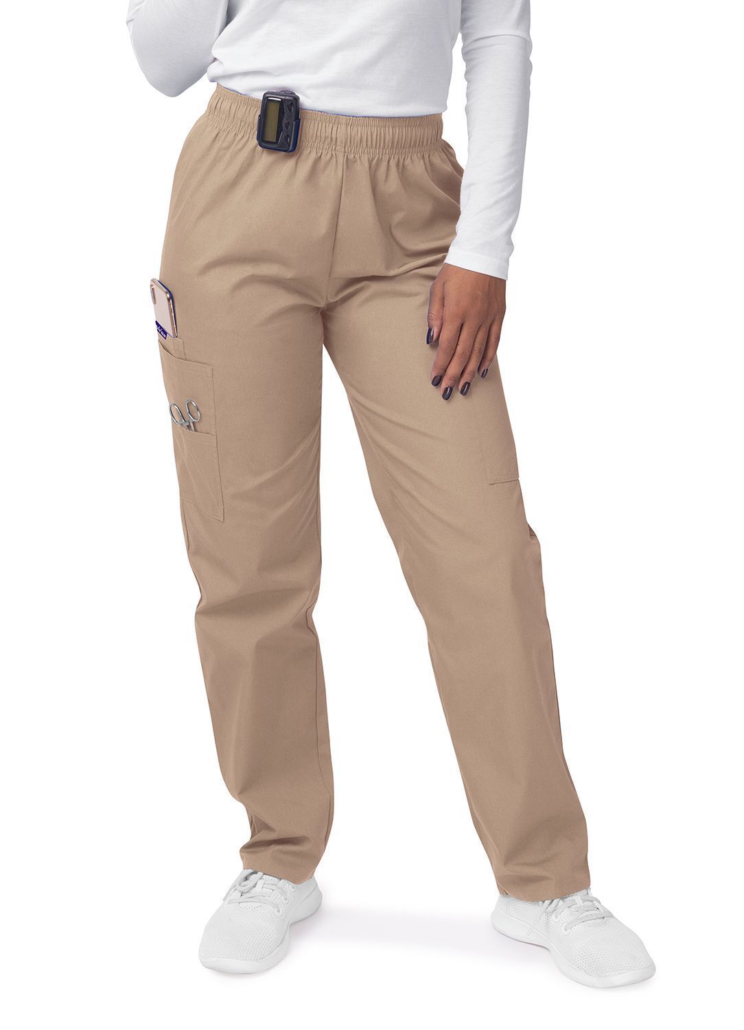 Sivvan Women's Mock Wrap Top/Cargo Pant Scrub Set