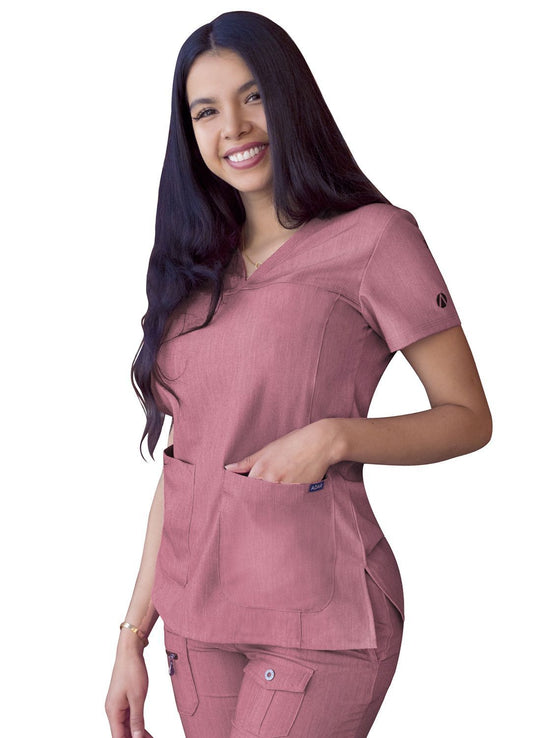 ADAR Pro Women's Sweetheart V-neck Scrub Top