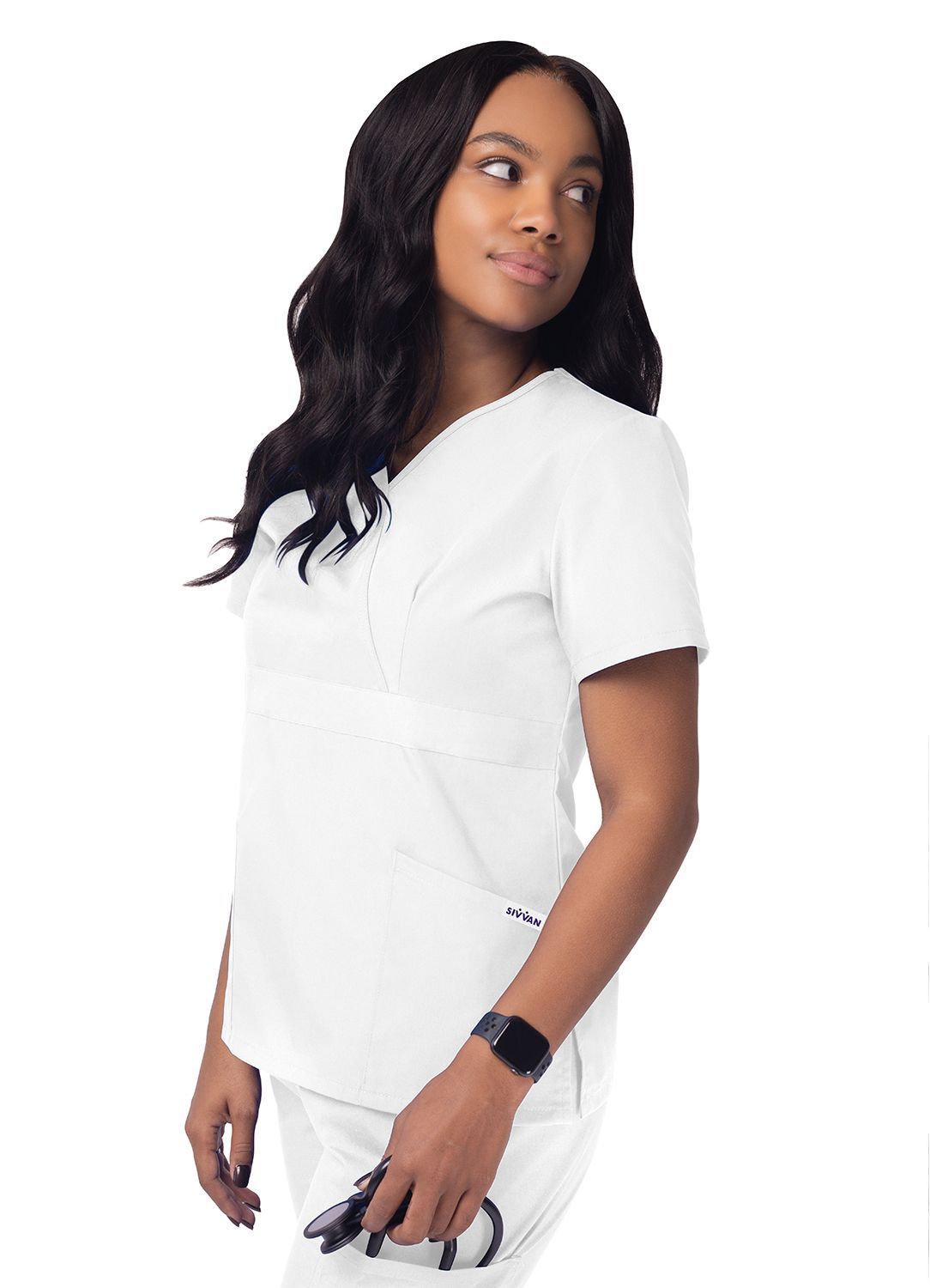 Sivvan Womens Mock Wrap Top